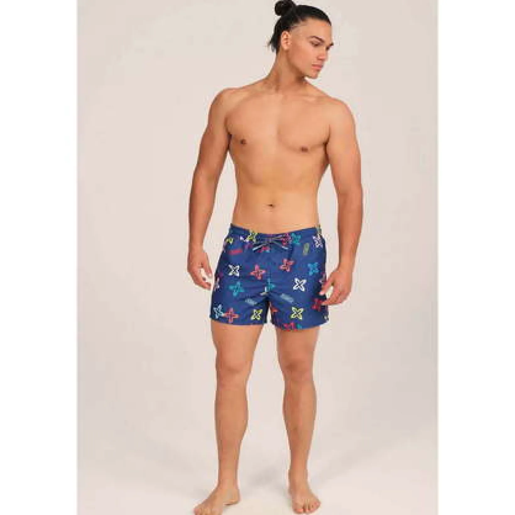 BAÑADOR HOMBRE ESTAMPADO CORTO MARINO