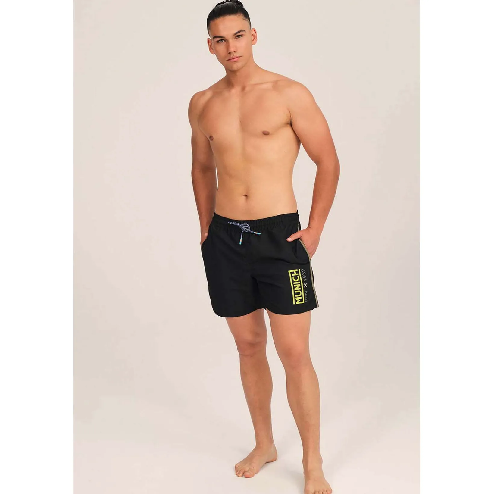 BAÑADOR HOMBRE LARGO NEGRO