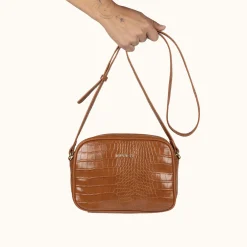 BLOCK CROCO FW25 CROSSBODY CAMERA C/BROWN