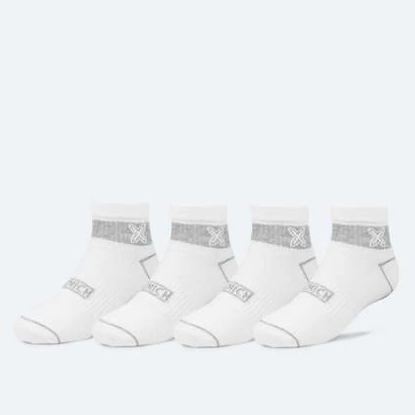 Calcetines MUNICH ankle sport de algodón-poliéster-espandex blanco