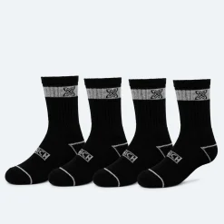 Calcetines MUNICH crew sport de algodón-poliéster-espandex negro