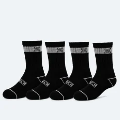 Calcetines MUNICH crew sport de algodón-poliéster-espandex negro