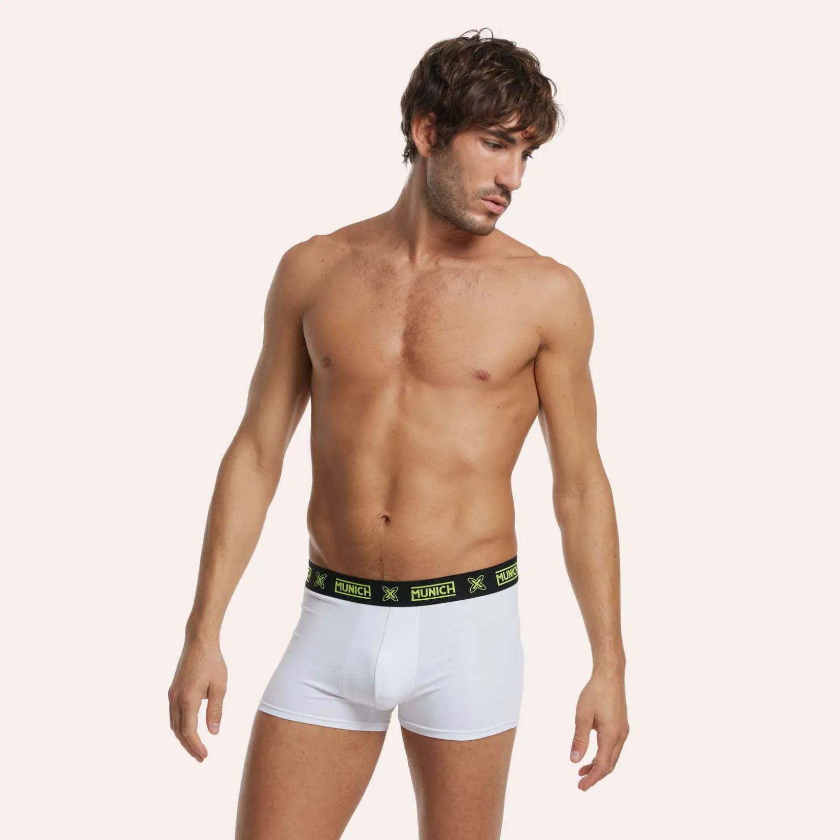 Calzonzillos MUNICH boxer de algodón-eslastano blanco