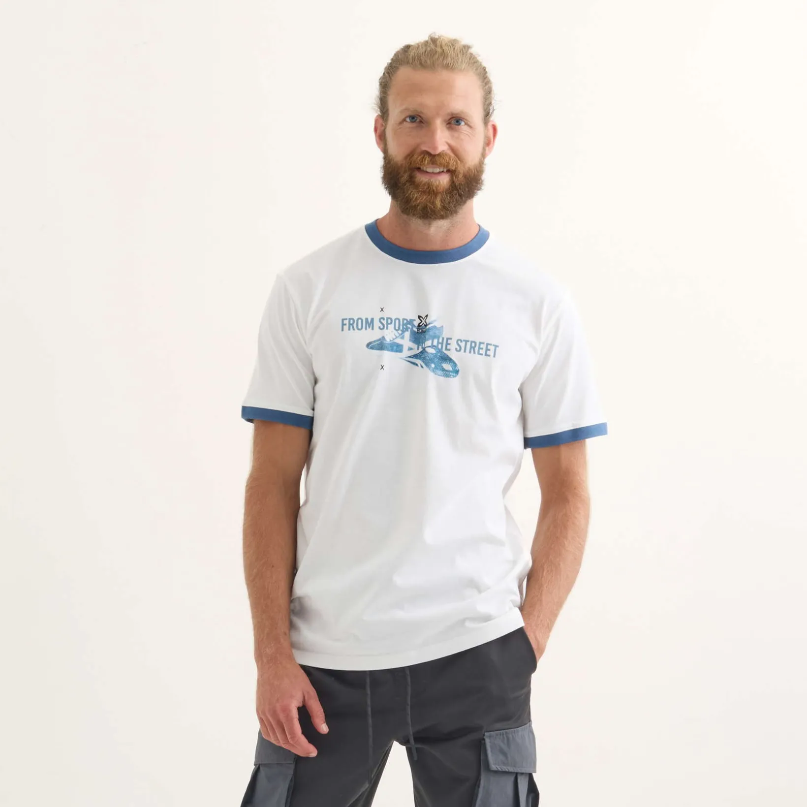 Camiseta MUNICH Barru lifestyle hombre de algodón orgánico blanco