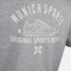 Camiseta MUNICH casual de algodón-viscosa gris
