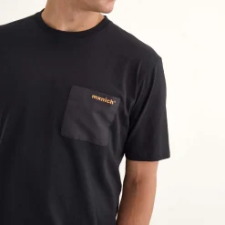 Camiseta MUNICH Collage streetwear hombre de algodón orgánico negro
