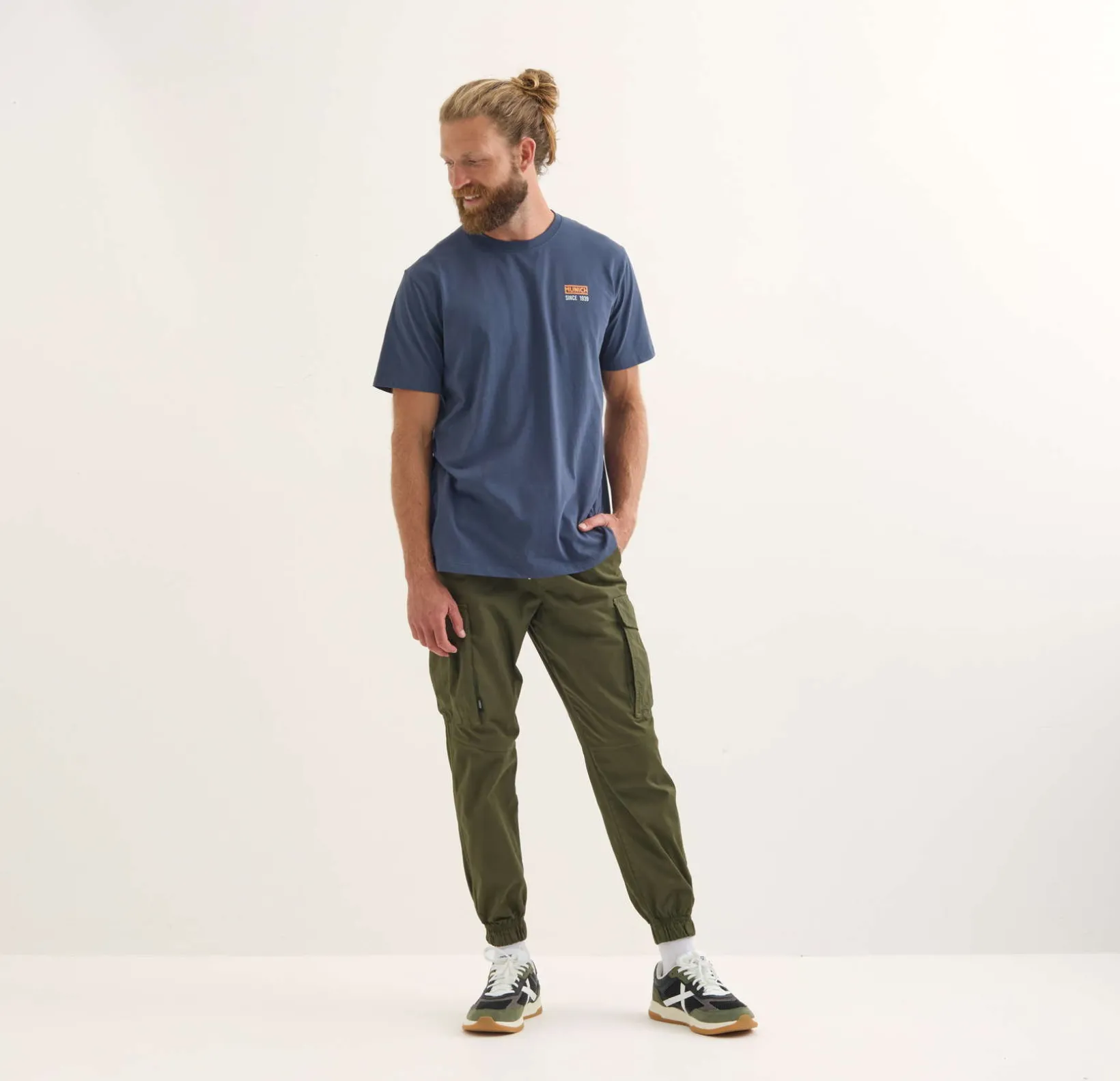 Camiseta MUNICH Compass lifestyle hombre de algodón orgánico navy