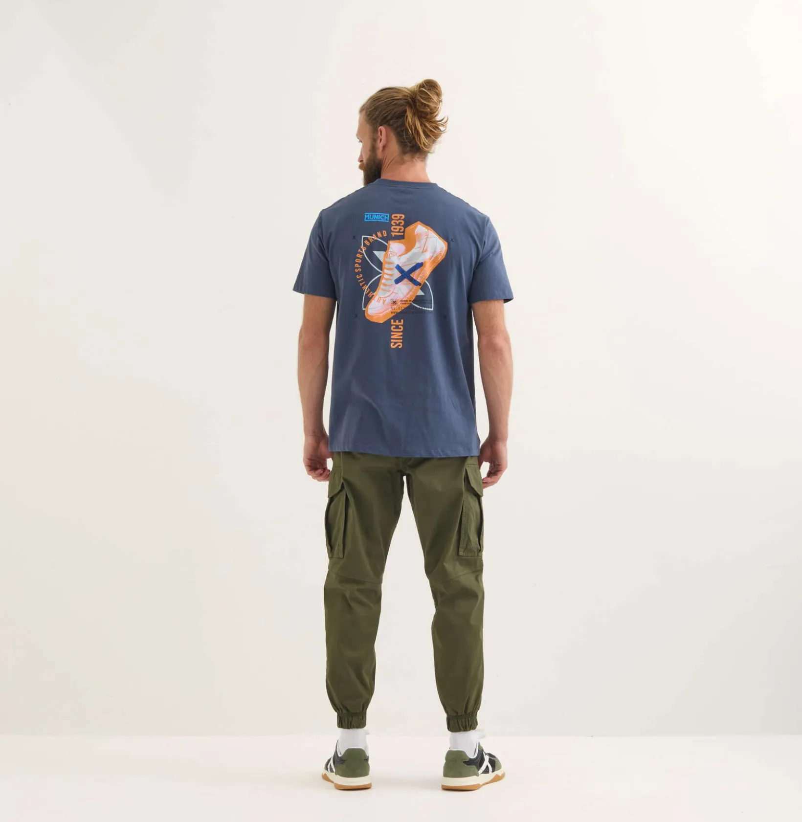 Camiseta MUNICH Compass lifestyle hombre de algodón orgánico navy
