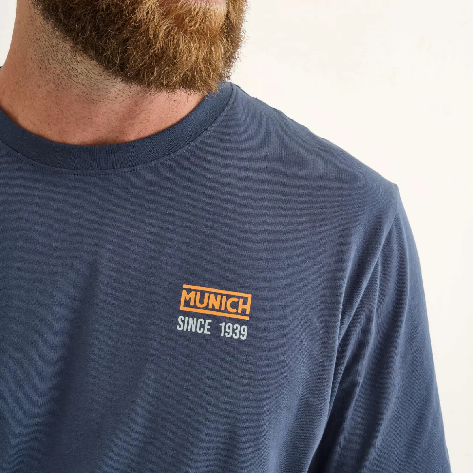 Camiseta MUNICH Compass lifestyle hombre de algodón orgánico navy