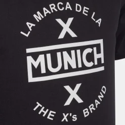 Camiseta MUNICH de algodón negra