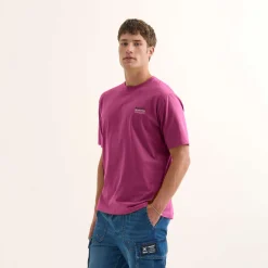 Camiseta MUNICH ollie streetwear hombre de algodón orgánico fucsia