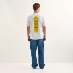 Camiseta MUNICH Skate streetwear hombre de algodón orgánico blanco