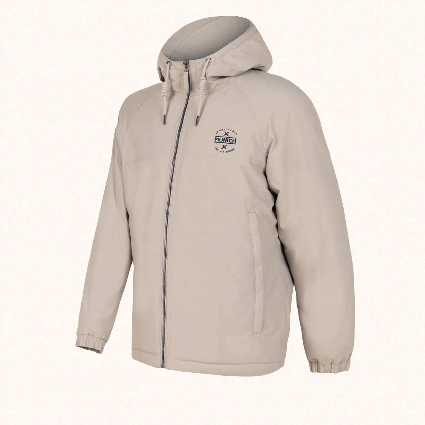 Chaqueta MUNICH lift casual de polyester camel.