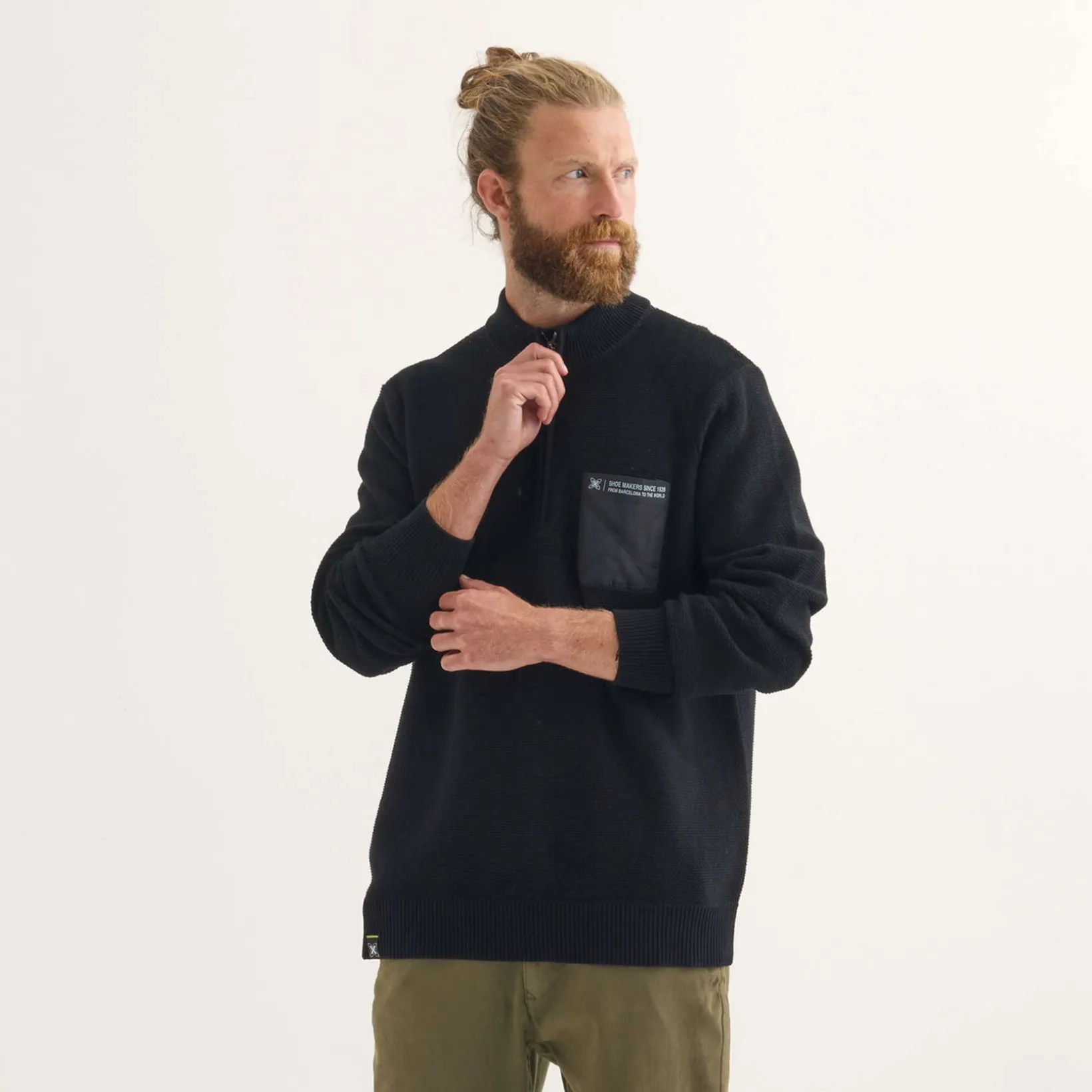 Jersey MUNICH Roma lifestyle hombre de algodón-poliéster negro