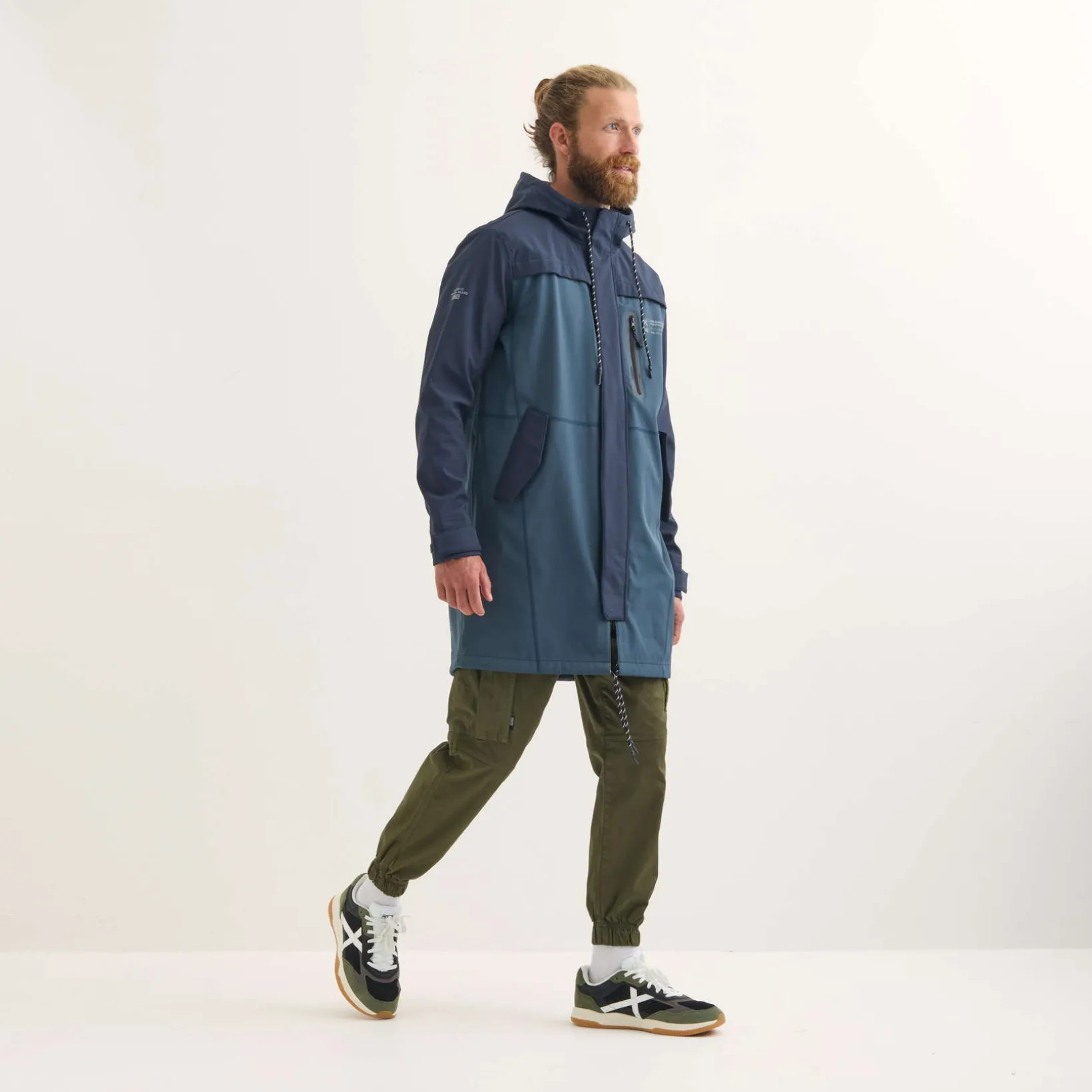 Parka MUNICH Rain lifestyle impermeable hombre de poliéster petroleo