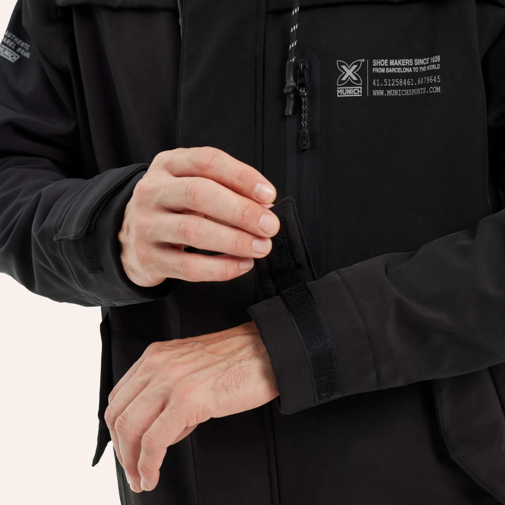 Parka MUNICH rain lifestyle de poliéster negro