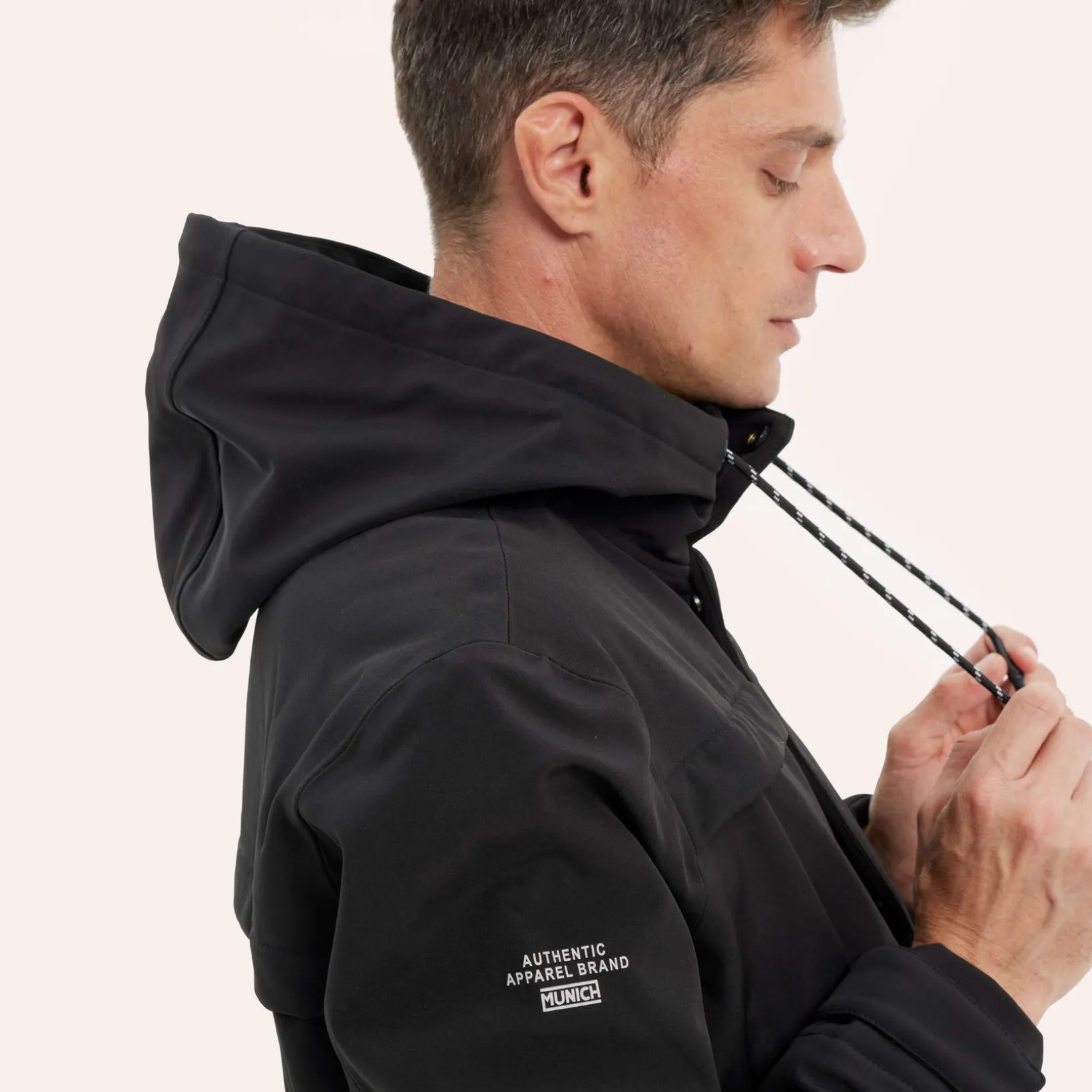 Parka MUNICH rain lifestyle de poliéster negro