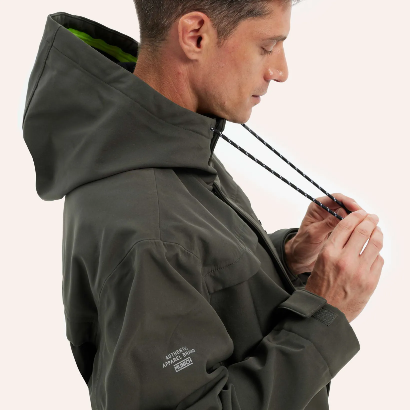 Parka MUNICH rain lifestyle de poliéster caqui