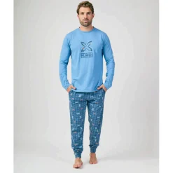 Pijama MUNICH hombre dos piezas de algodón azul