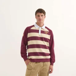 Polo MUNICH Stanford streetwear hombre de algodón orgánico burdeos