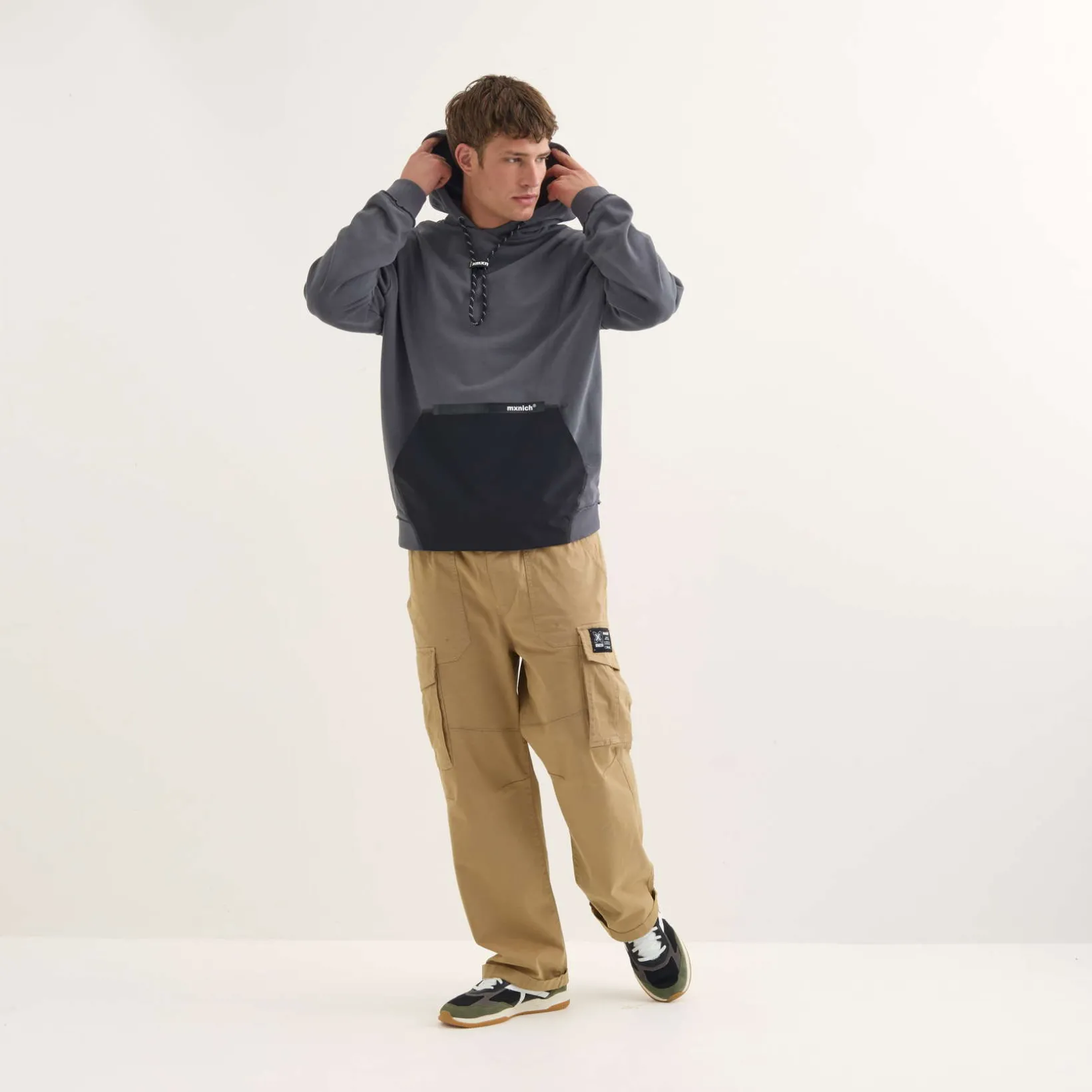 Sudadera MUNICH Space streetwear hombre de algodón antracita