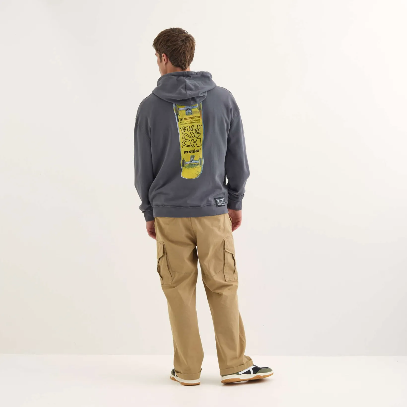 Sudadera MUNICH Space streetwear hombre de algodón antracita
