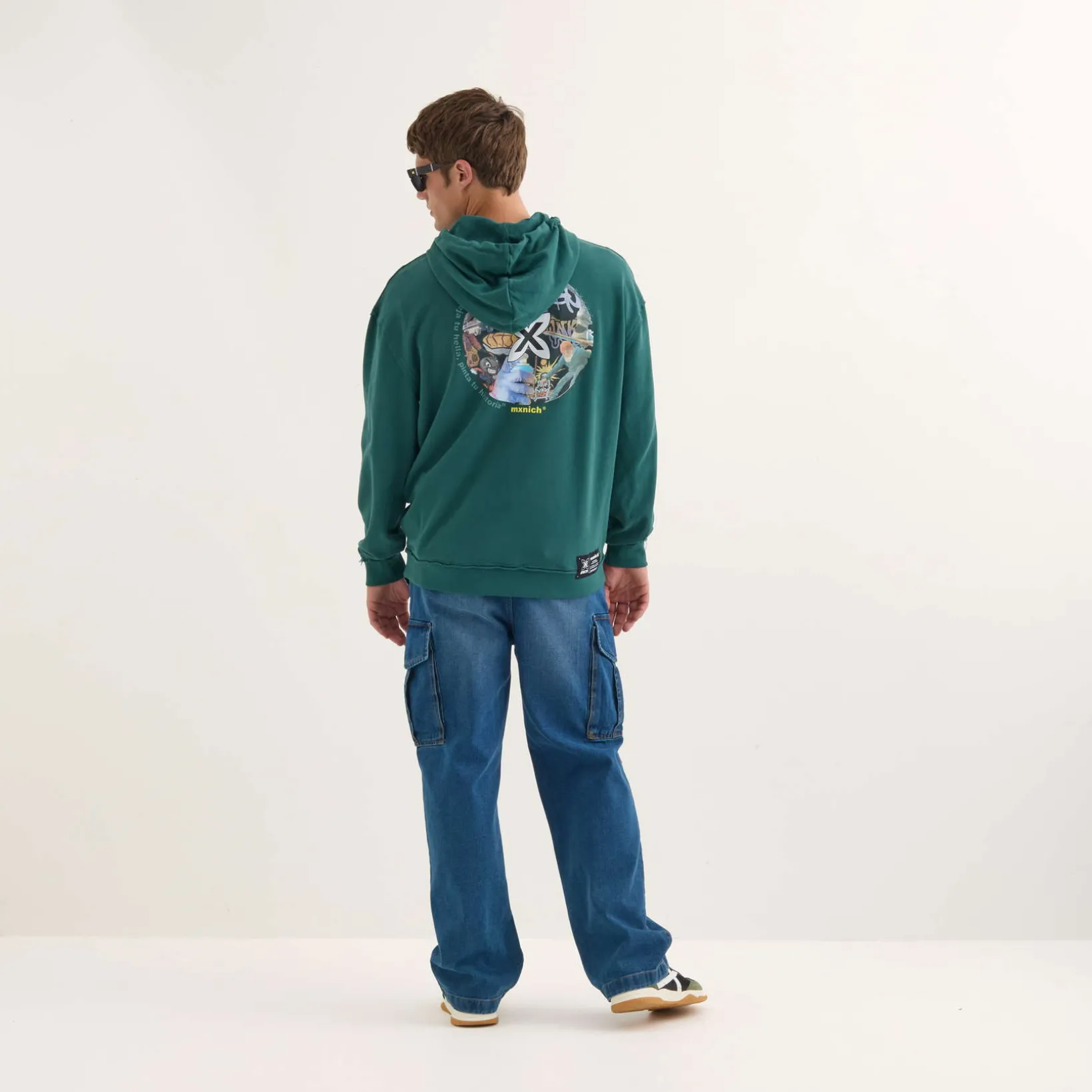 Sudadera MUNICH Space streetwear hombre de algodón verde