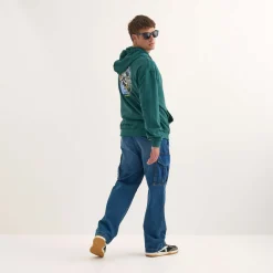 Sudadera MUNICH Space streetwear hombre de algodón verde